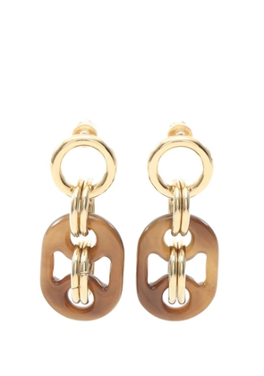 Hermès Pre-Owned 2010-2025 Small Gold Plated Horn Eurydice Earrings costume earrings - Brown