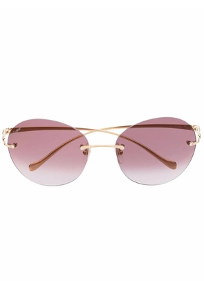 Cartier Eyewear round frame sunglasses - Gold