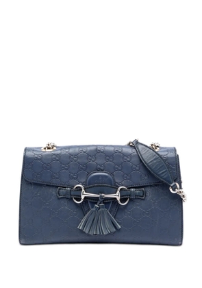 Gucci Pre-Owned 2016-2026 Medium Guccissima Emily shoulder bag - Blue