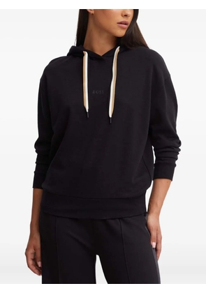 BOSS logo-print hoodie - Black
