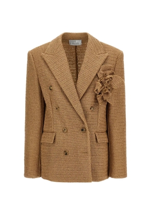 Giuseppe Di Morabito braided-flowe blazer - Brown