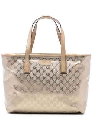 Gucci Pre-Owned 2016-2025 Medium GG Imprime tote bag - Gold