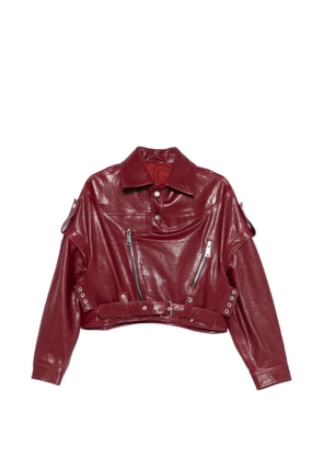 Manokhi oversized belted jacket - Red