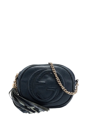Gucci Pre-Owned 2016-2026 Mini Pebbled Calfskin Soho Chain crossbody bag - Blue