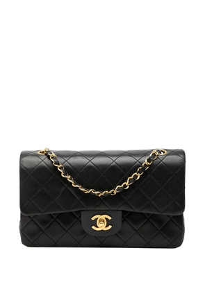 CHANEL Pre-Owned 1989-1991 Small Classic Lambskin Double Flap shoulder bag - Black