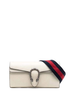 Gucci Pre-Owned 2000-2015 Small Leather Dionysus Web Crossbody satchel - White