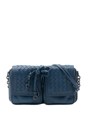 Bottega Veneta Pre-Owned 2012-2025 Nappa Intrecciato Double Pocket Flap crossbody bag - Blue