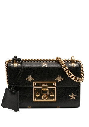 Gucci Pre-Owned 2016-2025 Small Leather Bee Star Padlock crossbody bag - Black