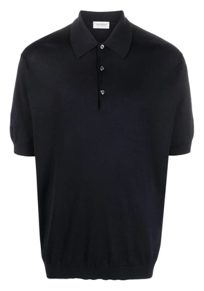 John Smedley short-sleeve cotton polo shirt - Blue