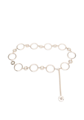 TWINSET circle-shape embellishment belt - Gold