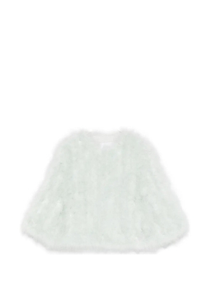 Yves Salomon round neck jacket - Green