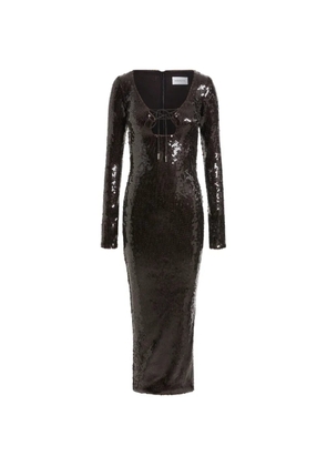 16Arlington Solaria sequin midi dress - Brown