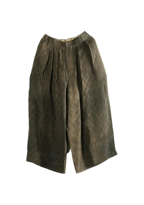Uma Wang pleated pattern trousers - Brown