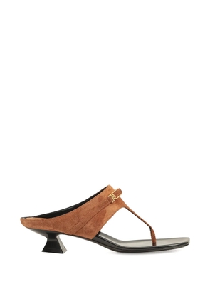 Sergio Rossi Bitt buckle sandals - Brown