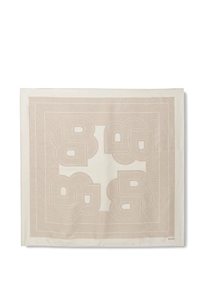 BOSS geometric print scarf - Neutrals