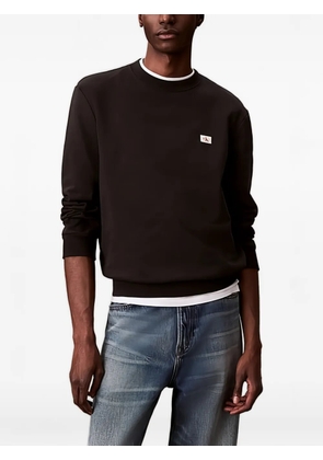 Calvin Klein logo-patch crew-neck sweatshirt - Black