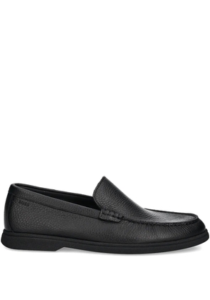 BOSS Sienne leather slip-on loafers - Black
