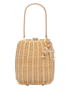 Self-Portrait keychain tote bag - Brown