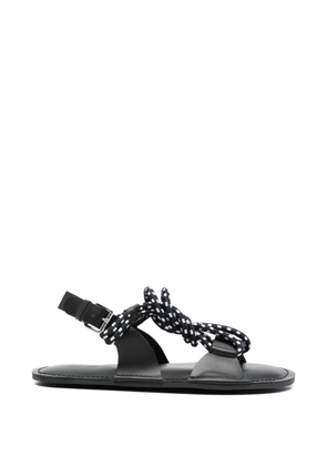 Plan C braided-yarn sandals - Black