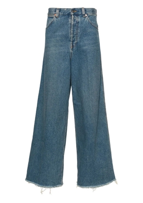 Gucci wide-leg raw-cut jeans - Blue