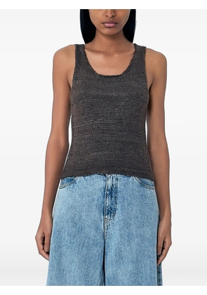 OUR LEGACY ribbed-knit scoop-neck tank top - Brown