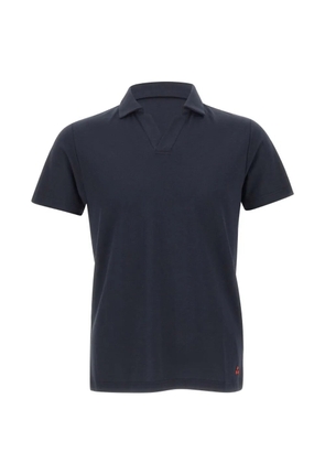 Peuterey v-neck logo polo shirt - Blue