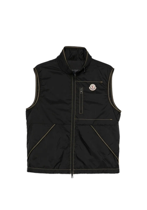 Moncler contrast stitch vest - Black