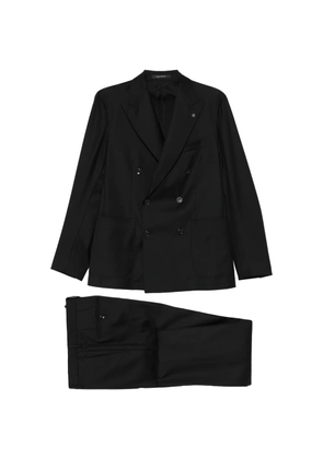 Tagliatore peak-lapel double-breasted suit - Black