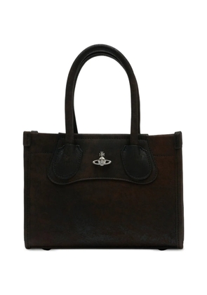 Vivienne Westwood small Troy removable chain tote bag - Brown