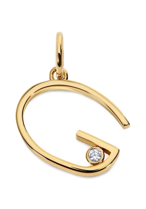 Monica Vinader Initial G solitaire-diamond pendant - Gold
