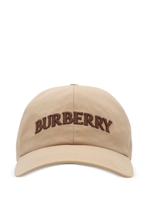 Burberry logo gabardine baseball cap - Neutrals