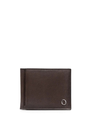 Orciani logo-plaque leather wallet - Brown