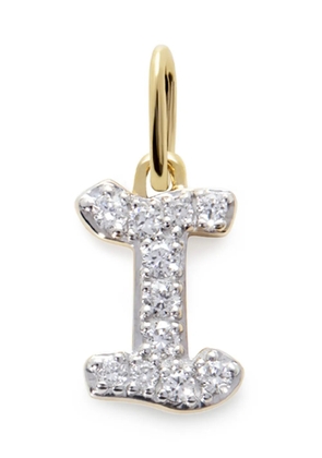 Monica Vinader 14kt yellow gold Initial I diamond pendant