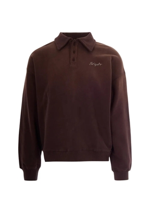 Axel Arigato Maze embroidered polo shirt - Brown