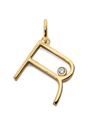 Monica Vinader Solitaire diamond initial pendant - Gold