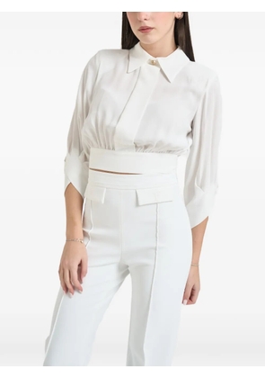 Elisabetta Franchi open-back button shirt - Neutrals