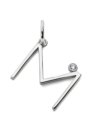 Monica Vinader diamond initial pendant - Silver