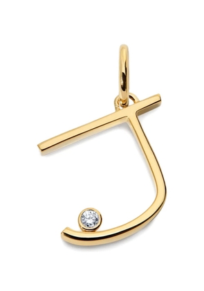 Monica Vinader Solitaire diamond initial pendant - Gold