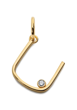 Monica Vinader diamond initial pendant - Gold