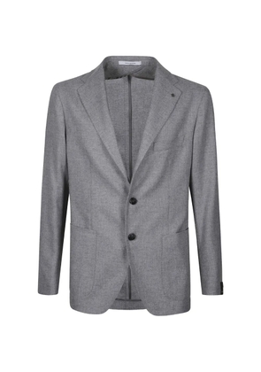 Tagliatore Montecarlo single-breasted cashmere blazer - Grey