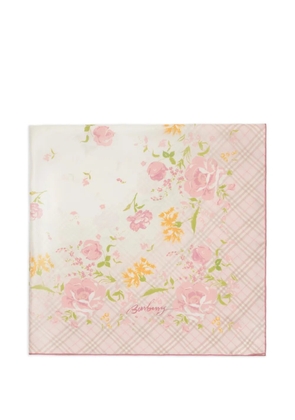 Burberry Garden Party silk scarf - Pink