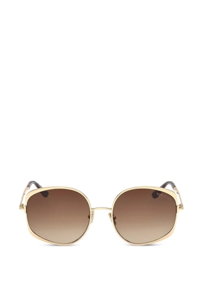 TOM FORD Eyewear browline oval-frame sunglasses - Gold
