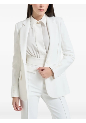 Elisabetta Franchi notched lapels buttoned blazer - White