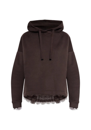 AllSaints lace-detail hoodie - Brown