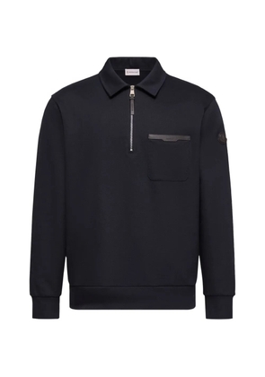 Moncler logo zip-up sweater - Blue
