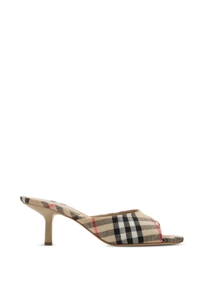 Burberry Check Mews low sandals​ - Neutrals