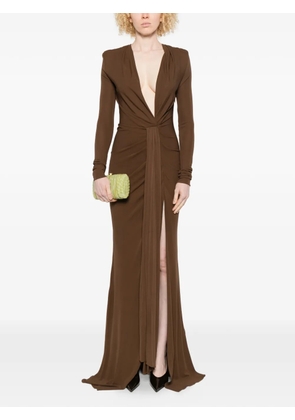 Giuseppe Di Morabito V-neck maxi dress - Brown