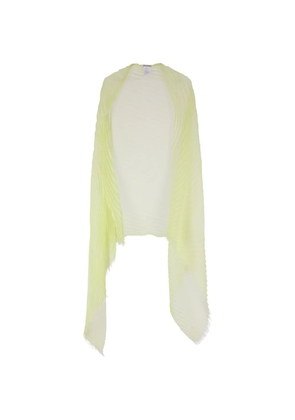Issey Miyake Feather Ramie Pleats Stole scarf - Green