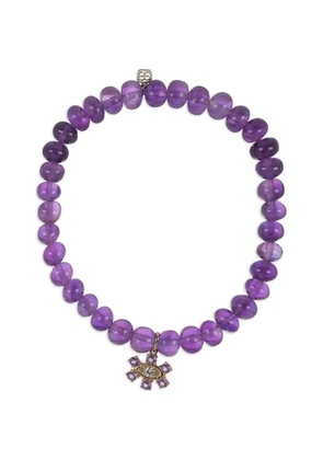 Sydney Evan Evil Eye amethyst and diamond bracelet - Gold