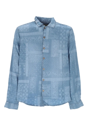 TOOCO patchwork shirt - Blue